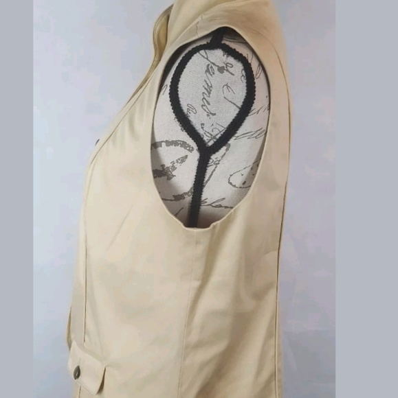 Rachel Zoe Vest Size Medium Military Style Cream - Picture 4 of 6